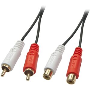 Lindy 3m Premium Audio Extension Cable Phono Male to Female Lindy 3m Premium Audio Extension Cable Phono Male to Female