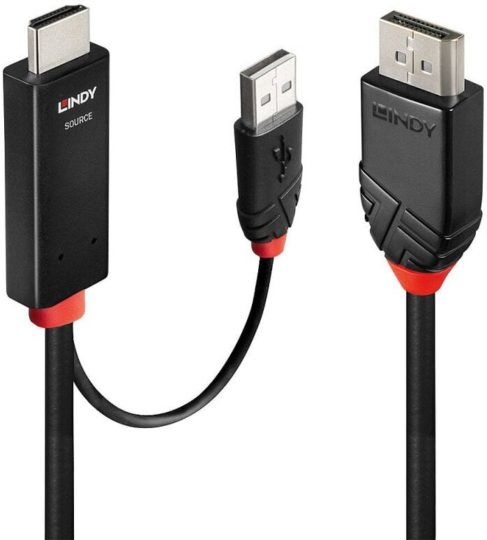 Lindy 1m HDMI to Display Port 4K60Hz Adapter Cable