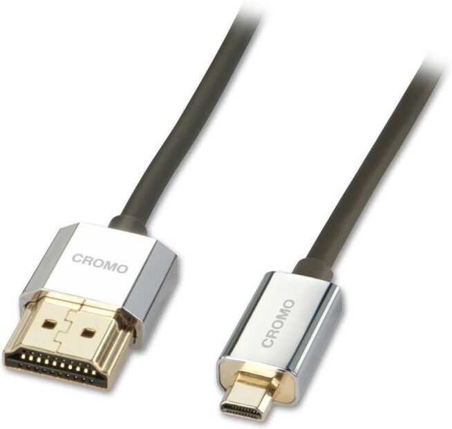 Lindy 2m CROMO Slim High Speed HDMI to Micro HDMI Cable with Ethernet