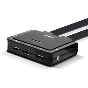Lindy 2 Port DisplayPort 1.2, USB 2.0 & Audio KVM Switch Compact Lindy 2 Port DisplayPort 1.2, USB 2.0 & Audio KVM Switch Compact