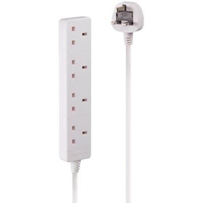 Lindy 4 Way Gang Mains Socket UKMP/UKMSx4 2m Lindy 4 Way Gang Mains Socket UKMP/UKMSx4 2m