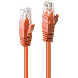 Lindy 0.5m CAT6 U/UTP Snagless Gigabit Network Cable, Orange