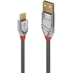 Lindy 0.5m USB 2.0 Type A to Micro-B Cable, Cromo Line