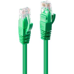 Lindy 1m CAT6 U/UTP Snagless Gigabit Network Cable, Green