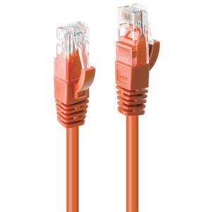 Lindy 1m CAT6 U/UTP Snagless Gigabit Network Cable, Orange