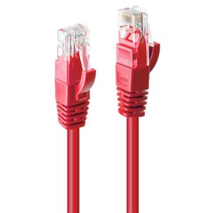 Lindy 5m CAT6 U/UTP Snagless Gigabit Network Cable, Red