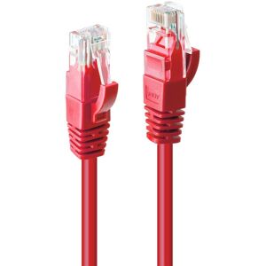 Lindy 0.5m CAT6 U/UTP Snagless Gigabit Network Cable, Red Lindy 0.5m CAT6 U/UTP Snagless Gigabit Network Cable, Red
