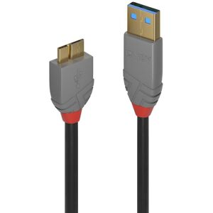 Lindy 0.5m USB 3.0 Type A to Micro-B, Anthra Line Lindy 0.5m USB 3.0 Type A to Micro-B, Anthra Line