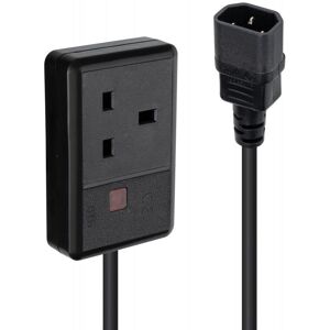 Lindy 2m C14 Plug to UK 3-Pin Socket Power Cable Lindy 2m C14 Plug to UK 3-Pin Socket Power Cable