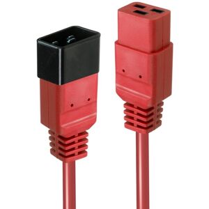 Lindy 2m IEC C19 to C20 Extension Cable, Red Lindy 2m IEC C19 to C20 Extension Cable, Red