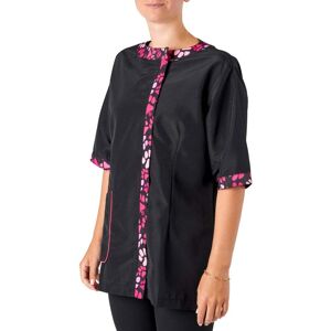 Groomers Amelia Boat Neck Jacket Black/Pink Paw - Medium Size: Medium Groomers Amelia Boat Neck Jacket Black/Pink Paw - Medium Size: Medium