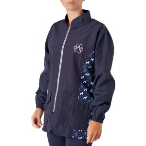 Groomers Penny Poodle Long Sleeve Mandarin Collar Tunic Navy/Bling - L Groomers Penny Poodle Long Sleeve Mandarin Collar Tunic Navy/Bling - L