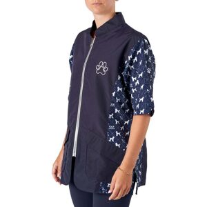 Groomers Penny Poodle Mandarin Collar Tunic Navy/Bling - Medium Size: Groomers Penny Poodle Mandarin Collar Tunic Navy/Bling - Medium Size: