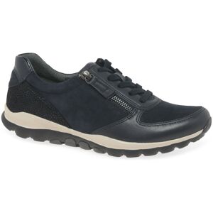 Gabor Fantastic Womens Casual Sports Trainers Colour: Dark Blue Suede/ 3 - female