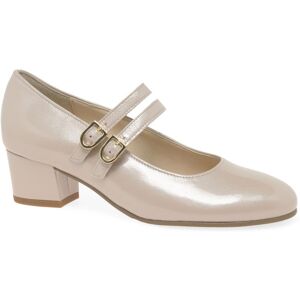 Gabor Belva Womens Mary Jane Court Shoes Colour: Puder Patent (Gold), 9 - female