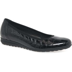 Gabor Splash Womens Casual Ballet Pumps Colour: Black Croc Patent, Siz 5.5 - female Gabor Splash Womens Casual Ballet Pumps Colour: Black Croc Patent, Siz 5.5 - female