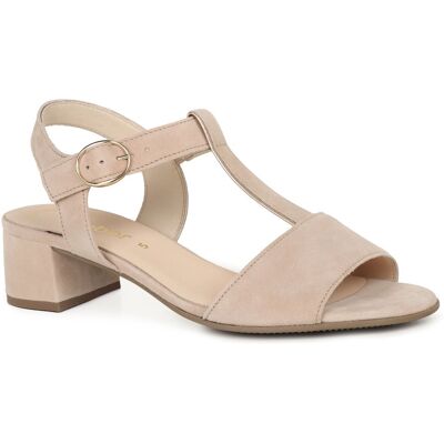 Gabor Mead Womens T-Bar Sandals Colour: Oak Suede/Puder, Size: 5 5 - female Gabor Mead Womens T-Bar Sandals Colour: Oak Suede/Puder, Size: 5 5 - female