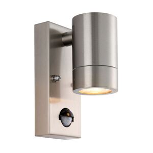 Saxby Lighting Palin PIR Outdoor Down Wall Lamp Brushed Stainless Steel IP65