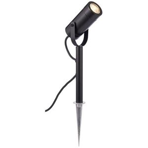 Saxby Lighting Palin Outdoor Spike Light Matt Black, Glass IP44, GU10