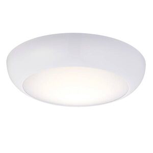 Saxby Lighting Forca Microwave Integrated LED Outdoor Flush Light Gloss White, Opal IP65
