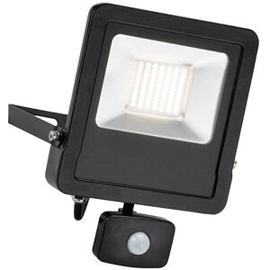 Saxby Lighting Surge Integrated LED PIR Outdoor Wall Flood Light Matt Black, Glass IP44