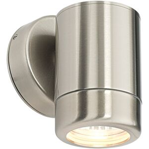 Saxby Lighting Atlantis Outdoor Coastal Wall Down IP65 7W Marine Grade Brushed Stainless Steel Dimmable IP65 - GU10