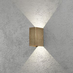Konstsmide Lighting Cremona Outdoor Modern Up Down Wall Brass 2x 3 W LED, IP54