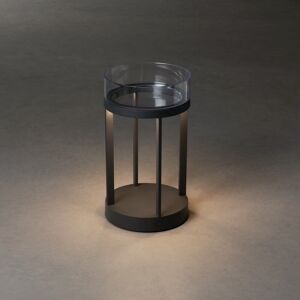Konstsmide Lighting Chieti Outdoor Effect Portable Lantern USB Grey Dimmable 2700, 3000K Glass Deco., IP54 Konstsmide Lighting Chieti Outdoor Effect Portable Lantern USB Grey Dimmable 2700, 3000K Glass Deco., IP54