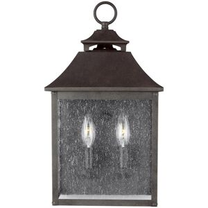 Feiss Galena Steel Outdoor Wall Light - Seeded Glass IP44 Feiss Galena Steel Outdoor Wall Light - Seeded Glass IP44