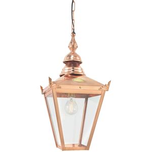 Elstead Lighting Chelsea 1 Light Outdoor Ceiling Chain Lantern Copper IP44, E27 Elstead Lighting Chelsea 1 Light Outdoor Ceiling Chain Lantern Copper IP44, E27