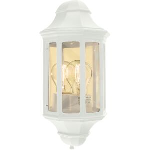 Elstead Lighting Malaga Mini Outdoor Wall Lantern - Wall Light, White, IP44, E27 Elstead Lighting Malaga Mini Outdoor Wall Lantern - Wall Light, White, IP44, E27