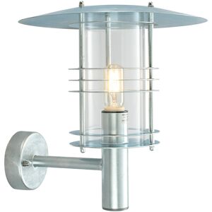 Elstead Lighting Stockholm 1 Light Outdoor Wall Lantern Light Galvanised IP54, E27 Elstead Lighting Stockholm 1 Light Outdoor Wall Lantern Light Galvanised IP54, E27
