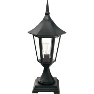 Elstead Lighting Valencia 1 Light Outdoor Pedestal Lantern Black IP54, E27 Elstead Lighting Valencia 1 Light Outdoor Pedestal Lantern Black IP54, E27