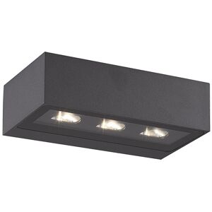 Zambelis Lighting Zambelis Outdoor Wall Down Lamp Graphite LED 3000K IP54 Zambelis Lighting Zambelis Outdoor Wall Down Lamp Graphite LED 3000K IP54