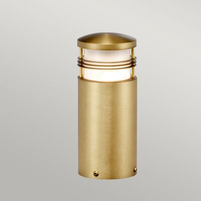 Elstead Newbrighton Antique Brass Outdoor Bollard - Large, E27, IP55 Elstead Newbrighton Antique Brass Outdoor Bollard - Large, E27, IP55