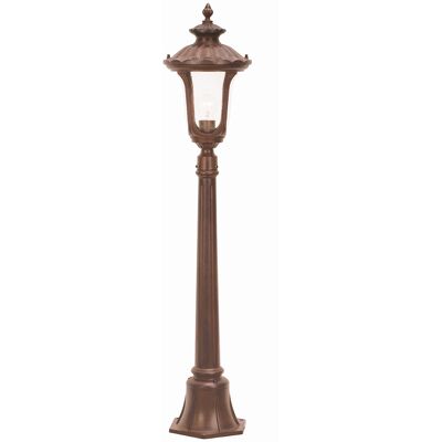 Elstead Lighting Chicago Outdoor Post Lantern - Rustic Bronze IP44 E27 Elstead Lighting Chicago Outdoor Post Lantern - Rustic Bronze IP44 E27