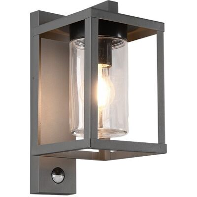 Trio Lighting Lunga Modern Outdoor Wall Lantern Anthracite IP44 - PIR Trio Lighting Lunga Modern Outdoor Wall Lantern Anthracite IP44 - PIR
