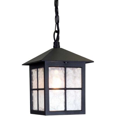 Elstead Lighting Winchester 1 Light Outdoor Ceiling Chain Lantern Black IP43, E27 Elstead Lighting Winchester 1 Light Outdoor Ceiling Chain Lantern Black IP43, E27