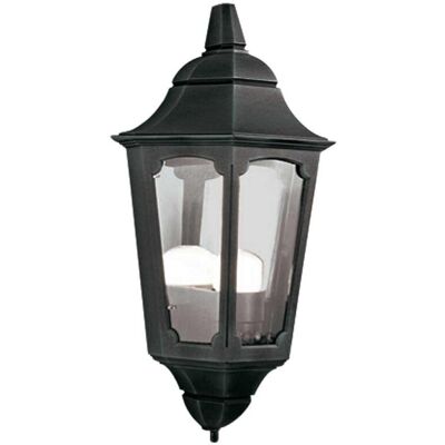 Netlighting Parish Outdoor Wall Lantern - IP44 E27 Black 42cm Netlighting Parish Outdoor Wall Lantern - IP44 E27 Black 42cm