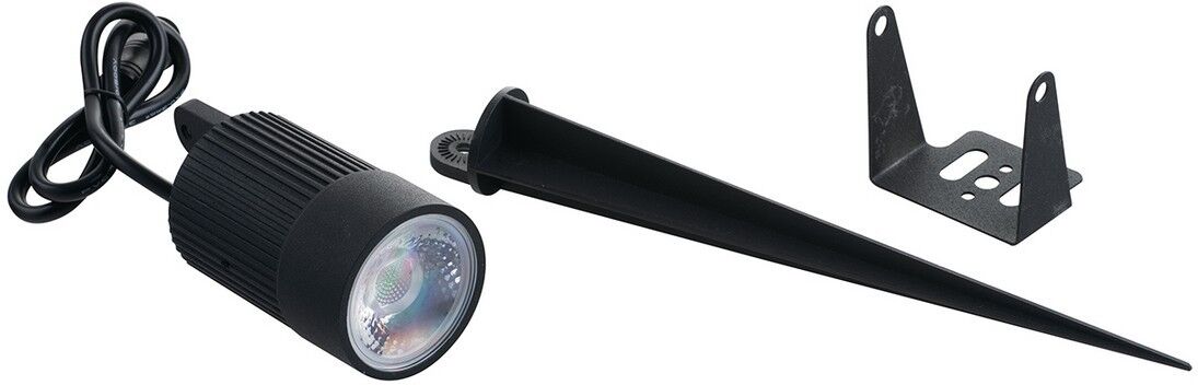 Fan Europe Lighting Target Outdoor LED Aluminium Flood Light With Spike Included, Black, IP67, Rgb+4000K