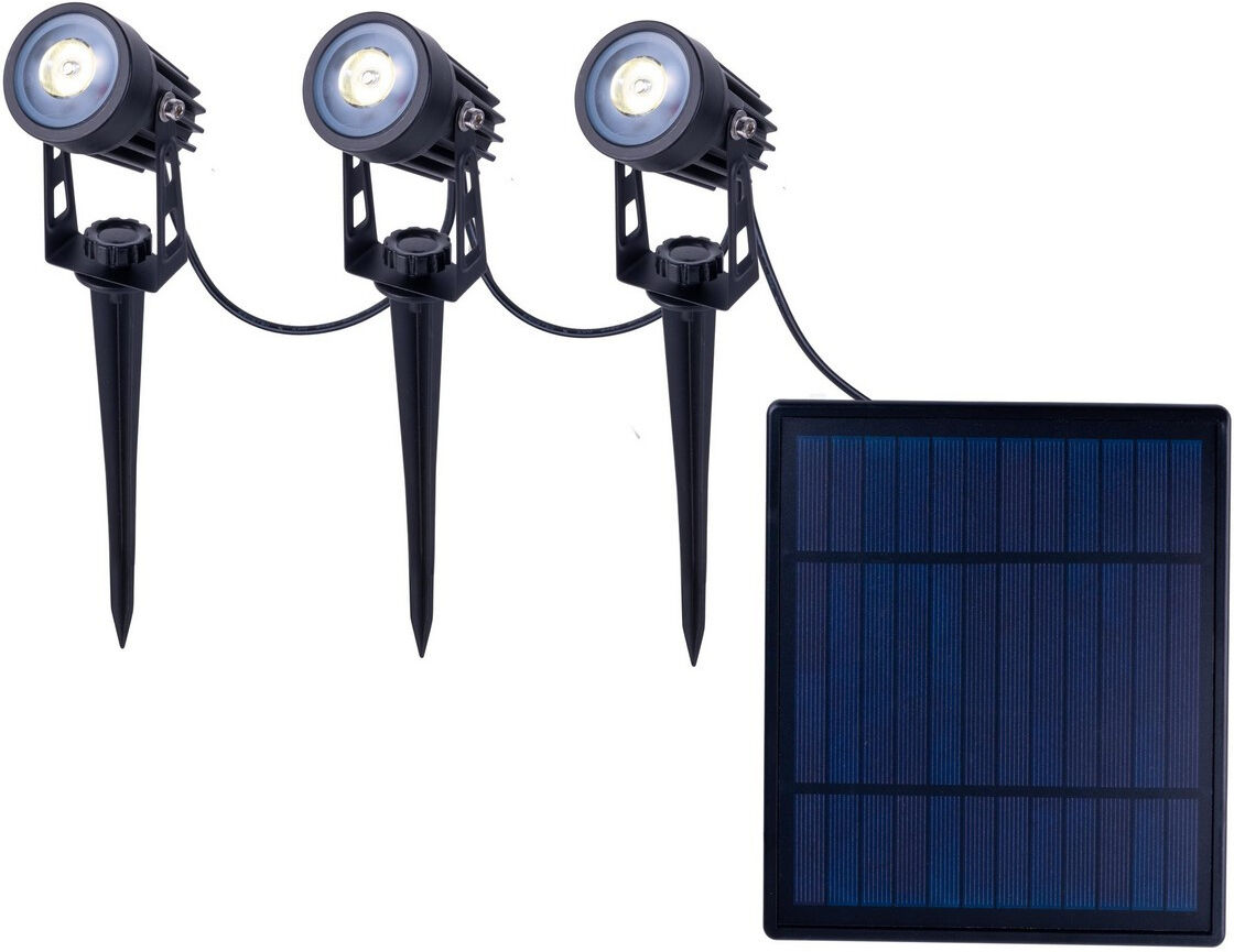 Näve Lighting Spoti LED Solar Outdoor Lighting Black Dawn to Dusk Sensor 4000K IP44
