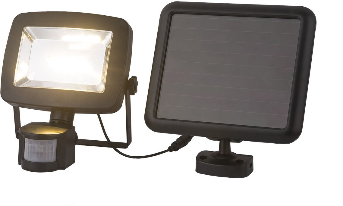 Globo Lighting Solarleuchte PIR Outdoor Flood Light Black IP44 LED 2700K Dawn Dusk Sensor
