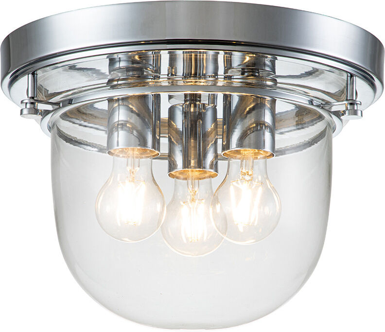 Elstead Lighting Quoizel Whistling Bowl Semi Flush Ceiling Light Polished Chrome, IP44