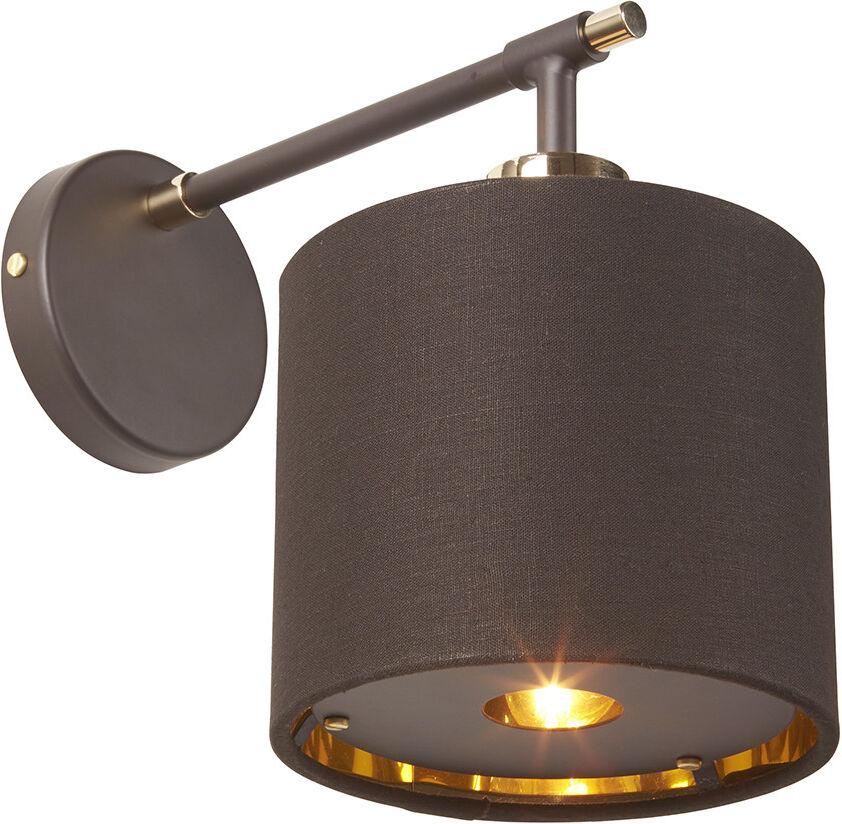 Elstead Lighting Balance 1 Light Indoor Dome Wall Light Brown, Polished Brass, E27