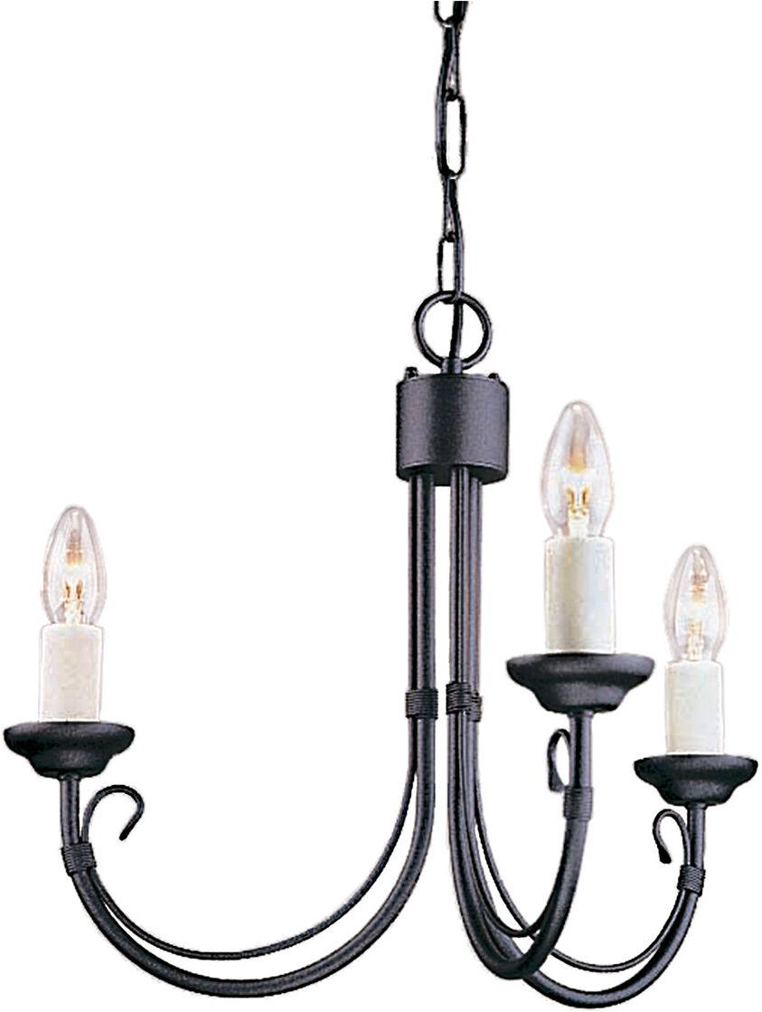 Elstead Lighting Chartwell Chandelier 3 Light Black Finish, E14