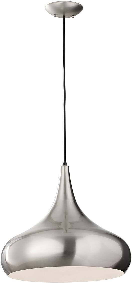 Elstead Lighting Beso 1 Light Large Dome Ceiling Pendant Brushed Steel, E27