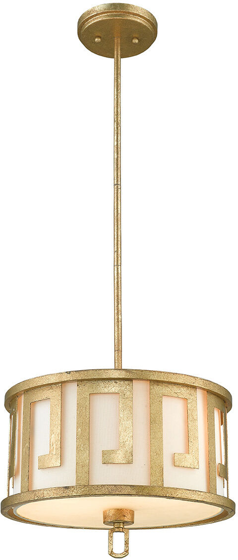 Elstead Lighting Lemuria 2 Light Medium Round Ceiling Duo-Mount Pendant Gold, E27