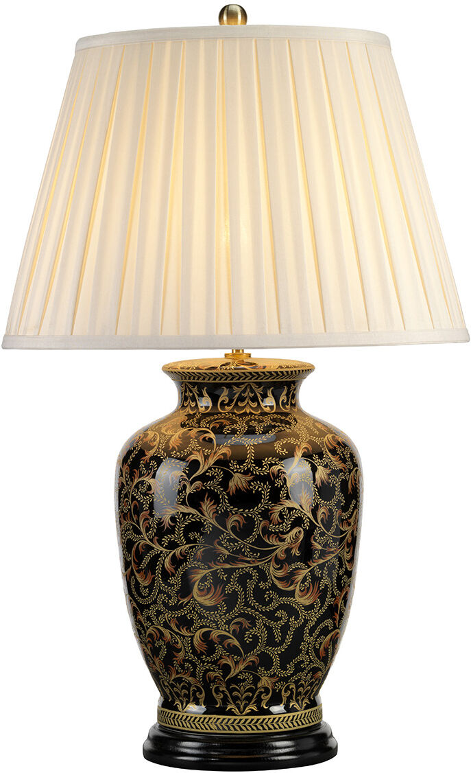 Elstead Lighting Morris 1 Light Large Table Lamp Black, Gold, E27