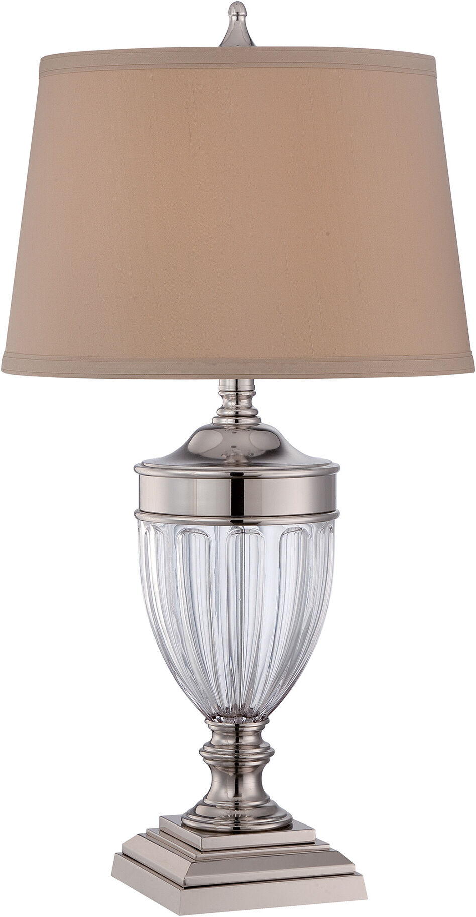 Elstead Lighting Dennison 1 Light Table Lamp Polished Nickel, E27