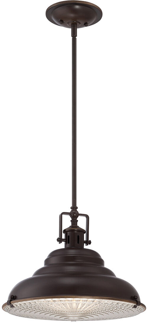 Elstead Lighting East Vale 1 Light  Large Dome Ceiling Pendant Palladian Bronze, E27